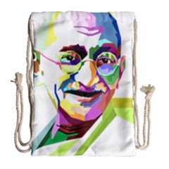 Ghandi Drawstring Bag (large) by bhazkaragriz