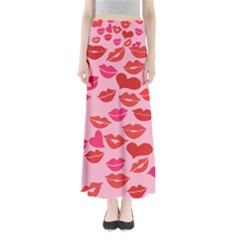 Valentine s Day Kisses Maxi Skirts by BubbSnugg