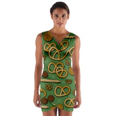 Bakery 4 Wrap Front Bodycon Dress by Valentinaart