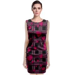 Harts Pattern Classic Sleeveless Midi Dress by Valentinaart