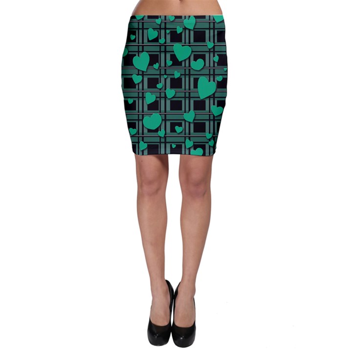 Green love Bodycon Skirt