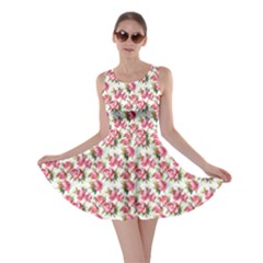 Gorgeous Pink Flower Pattern Skater Dress by Brittlevirginclothing