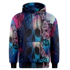 Colorful Space Skull Pattern Men s Pullover Hoodie by Brittlevirginclothing