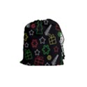 Colorful Xmas pattern Drawstring Pouches (Medium)  View1