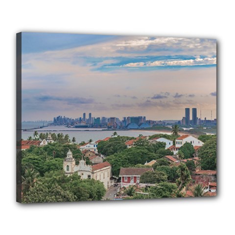 Aerial View Of Olinda And Recife, Pernambuco Brazil Canvas 20  X 16  by dflcprints