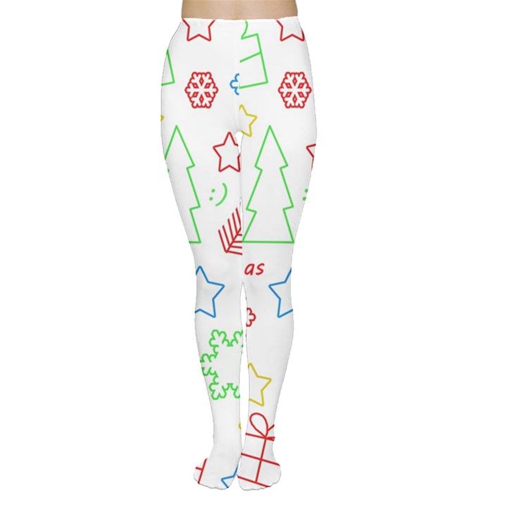 Simple Christmas pattern Women s Tights