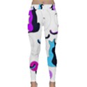 Purple abstract cats Classic Yoga Leggings View1