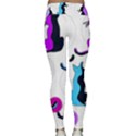 Purple abstract cats Classic Yoga Leggings View2