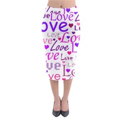 Love Pattern Midi Pencil Skirt by Valentinaart