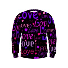 Love Pattern 2 Kids  Sweatshirt by Valentinaart