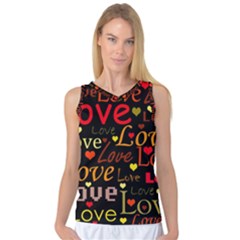 Love Pattern 3 Women s Basketball Tank Top by Valentinaart