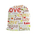 Valentine s day pattern Drawstring Pouches (Extra Large) View1