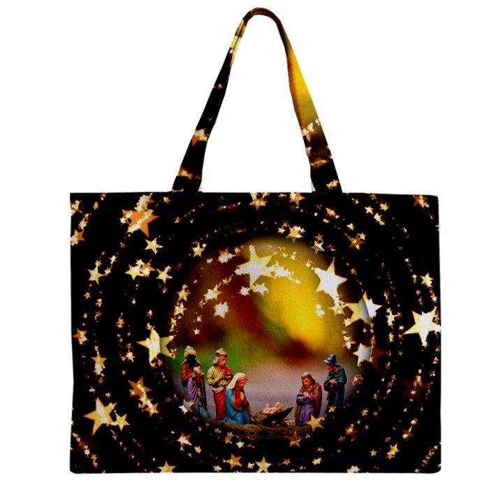 Christmas Crib Virgin Mary Joseph Jesus Christ Three Kings Baby Infant Jesus 4000 Zipper Mini Tote Bag