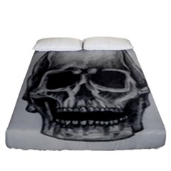 Skull Fitted Sheet (california King Size) by ArtByThree