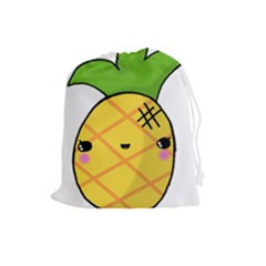 Kawaii Pineapple Drawstring Pouches (large)  by CuteKawaii1982