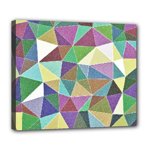 Colorful Triangles, Pencil Drawing Art Deluxe Canvas 24  X 20   by picsaspassion