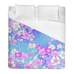 Colorful Pastel Flowers  Duvet Cover (full/ Double Size) by Brittlevirginclothing