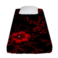 Small Red Roses Fitted Sheet (single Size) by Brittlevirginclothing