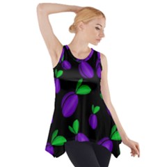 Plums Pattern Side Drop Tank Tunic by Valentinaart