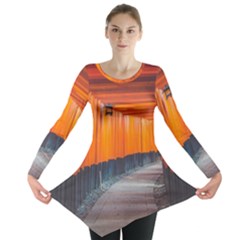 Architecture Art Bright Color Long Sleeve Tunic  by Amaryn4rt