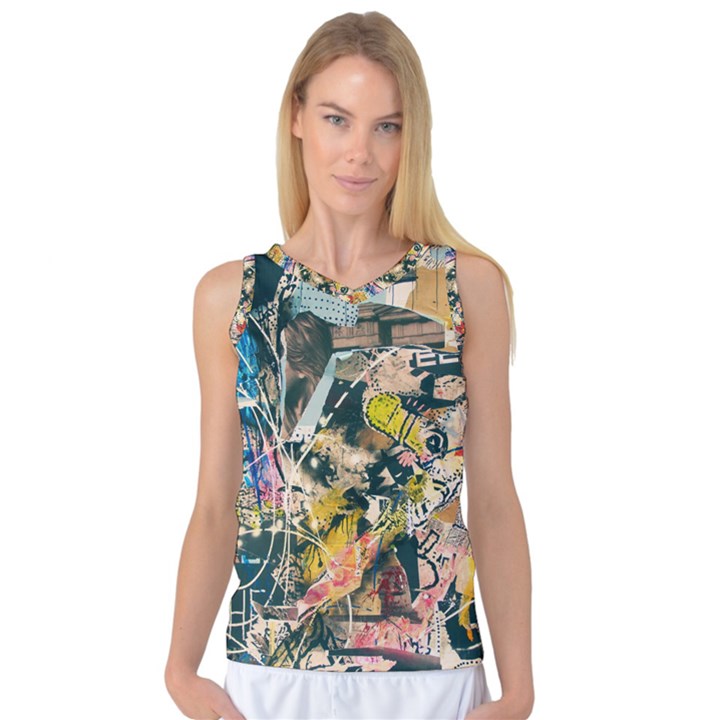 Art Graffiti Abstract Vintage Lines Women s Basketball Tank Top