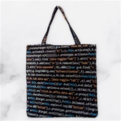 Close Up Code Coding Computer Grocery Tote Bag by Amaryn4rt