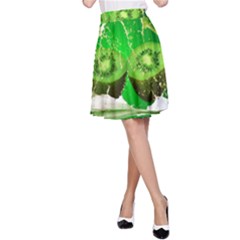 Kiwi Fruit Vitamins Healthy Cut A-line Skirt by Amaryn4rt