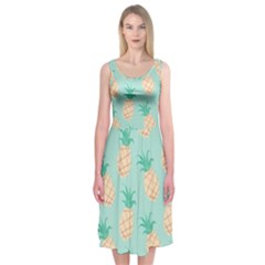 Cute Pineapple Midi Sleeveless Dress by Brittlevirginclothing