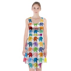 Colorful Small Elephants Racerback Midi Dress by Brittlevirginclothing