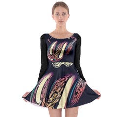 The Rolling Stones Glowing Long Sleeve Skater Dress by Brittlevirginclothing