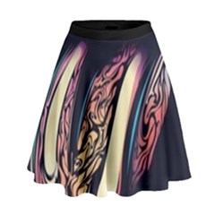 The Rolling Stones Glowing High Waist Skirt by Brittlevirginclothing