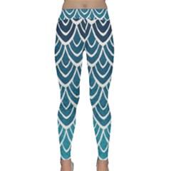 Blue Scale  Classic Yoga Leggings by Brittlevirginclothing