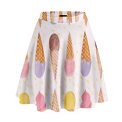 Cute Ice Cream High Waist Skirt by Brittlevirginclothing