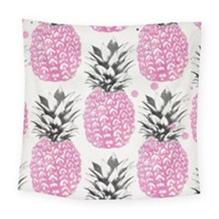 Pink Pineapple Square Tapestry (large) by Brittlevirginclothing