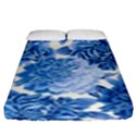 Blue flower Fitted Sheet (King Size) View1