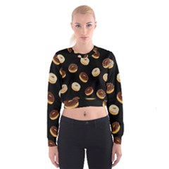 Donuts Women s Cropped Sweatshirt by Valentinaart