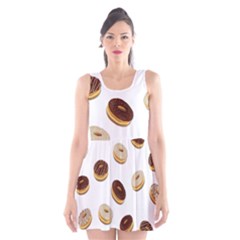 Donuts Pattern Scoop Neck Skater Dress by Valentinaart