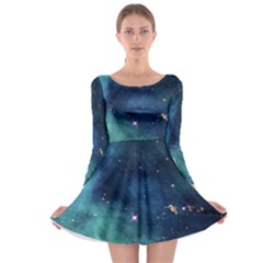 Space Long Sleeve Skater Dress by Brittlevirginclothing