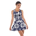 Deep blue flower Cotton Racerback Dress View1