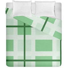 Abstract Green Squares Background Duvet Cover Double Side (california King Size) by Amaryn4rt