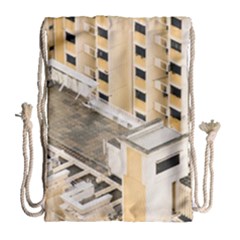 Apartments Architecture Building Drawstring Bag (large) by Amaryn4rt