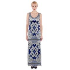 Ceramic Portugal Tiles Wall Maxi Thigh Split Dress by Amaryn4rt