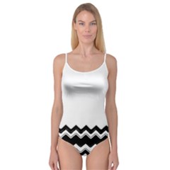 Chevrons Black Pattern Background Camisole Leotard  by Nexatart