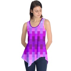 Geometric Cubes Pink Purple Blue Sleeveless Tunic by Nexatart