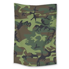 Camouflage Green Brown Black Large Tapestry by Nexatart