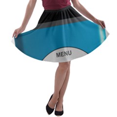 Digital Mp3 Musik Player A-line Skater Skirt by Nexatart