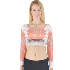 Mandala I Love You Long Sleeve Crop Top by Nexatart