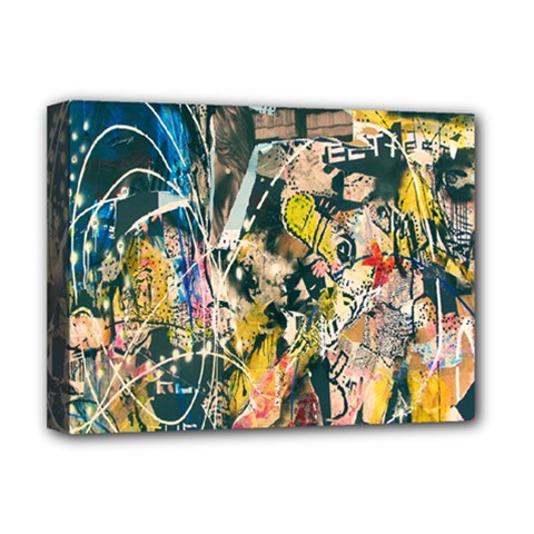 Art Graffiti Abstract Lines Deluxe Canvas 16  X 12   by Nexatart