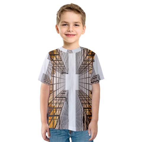 Architecture Facade Buildings Windows Kids  Sport Mesh Tee by Nexatart