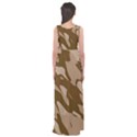 Background For Scrapbooking Or Other Beige And Brown Camouflage Patterns Empire Waist Maxi Dress View2